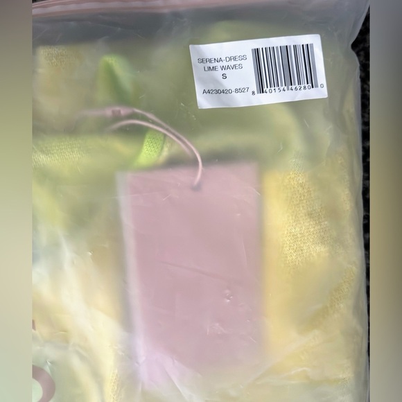 Alexis Serena Dress Lime Waves Cut out Maxi dress S XS jacquard long sleeve - Picture 14 of 14